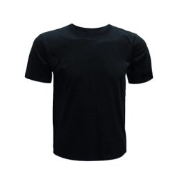 0207- Round Neck T Shirt Black