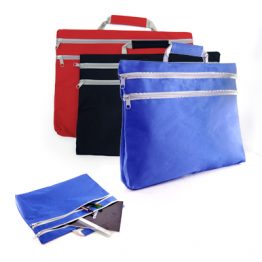 1307-Double Zipper Folder Bag 600D Nylon