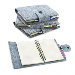 4109-Felt Spiral Notebook