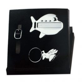 5018-Aeroplane Tag and Keychain Set