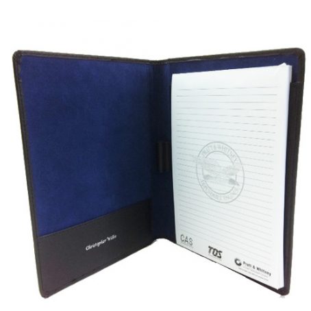 5204-A5 Black Leather Notepad