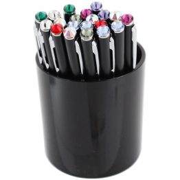 6504-Black Crystal Pens