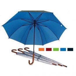 8306-27 Inch Auto Open UV Coated w Wood Handle Umbrella