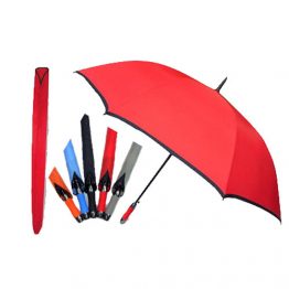 8402-30 Inch Fibre Frame Auto Open w Black Trimming Golf Umbrella